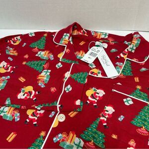 BedHead NWT Red‎ Christmas Pajamas Santa Tree Gifts Size Large